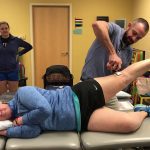 Dry needling of the gluteal muscles