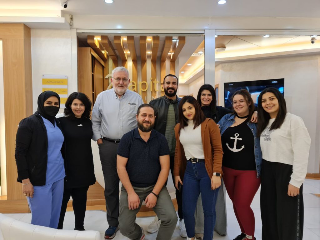 Jan Dommerholt with dry needling students in Kuwait